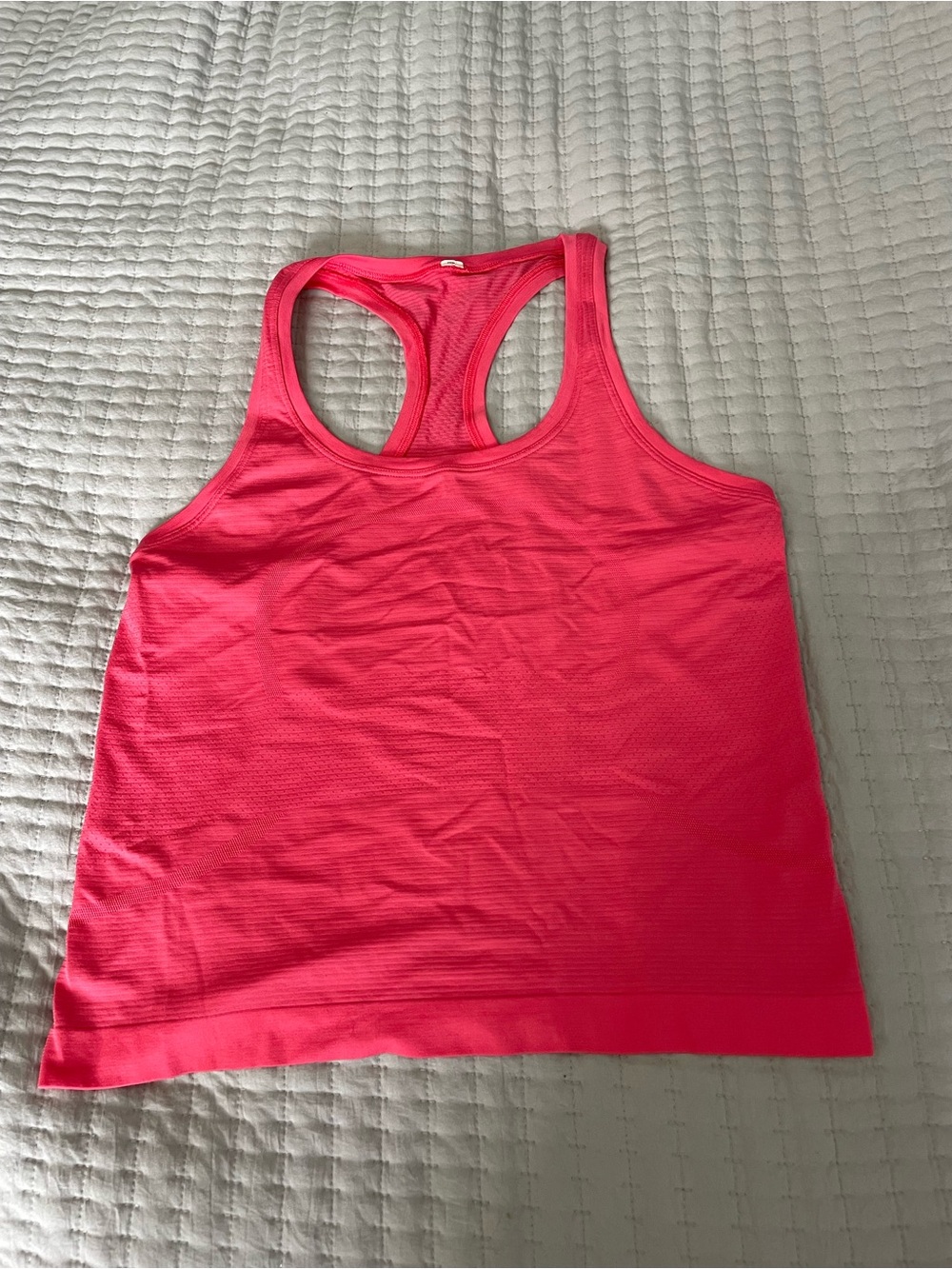 lululemon Swiftly Tech Racerback Tank Built-In Bra Coral Pink Size 8